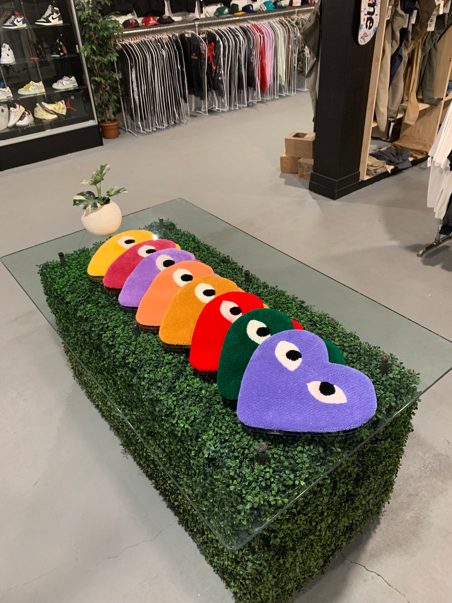 Cdg heart custom rug