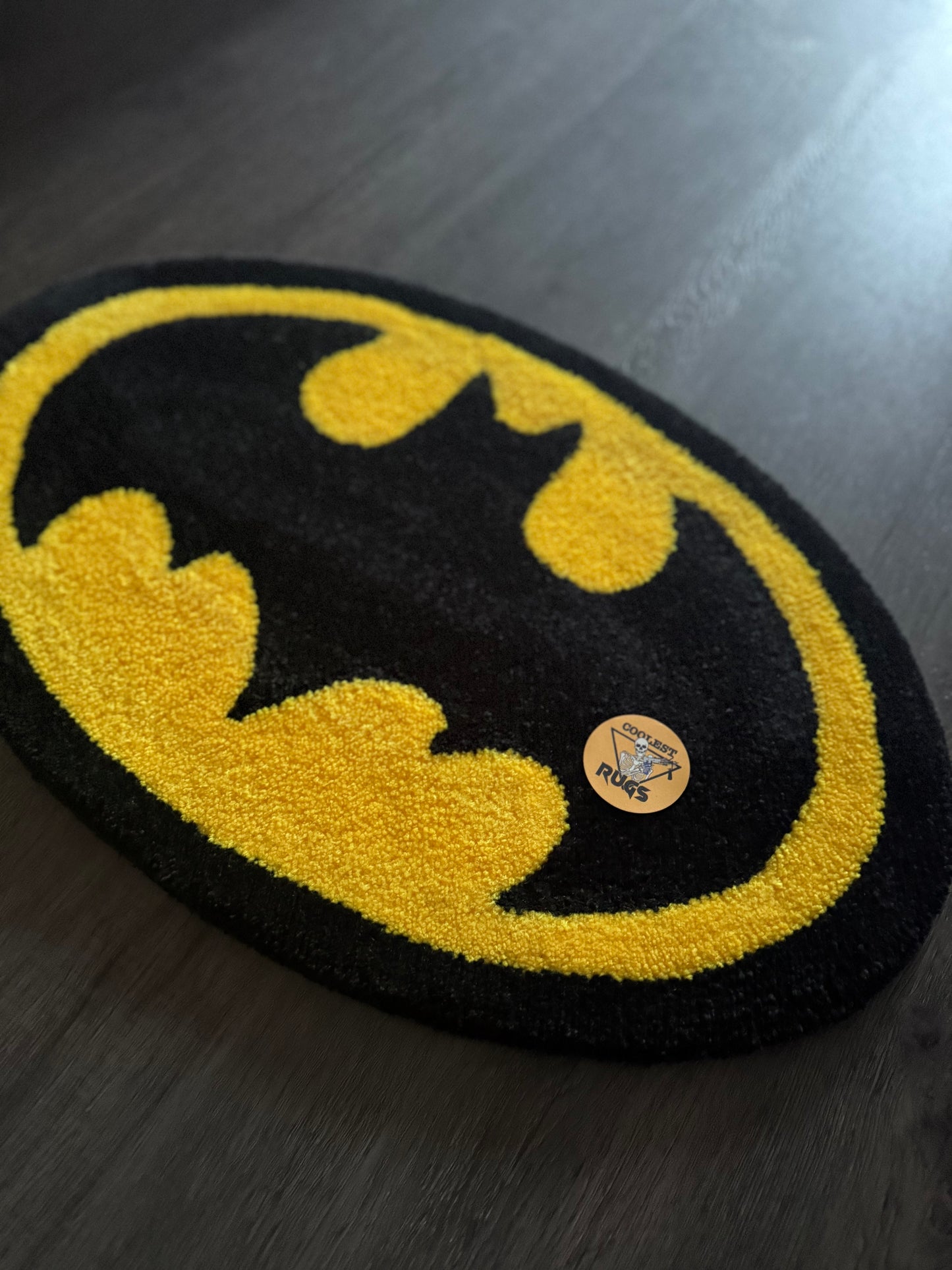 Superhero logo custom rug