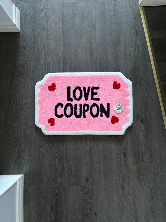 Love coupon custom rug