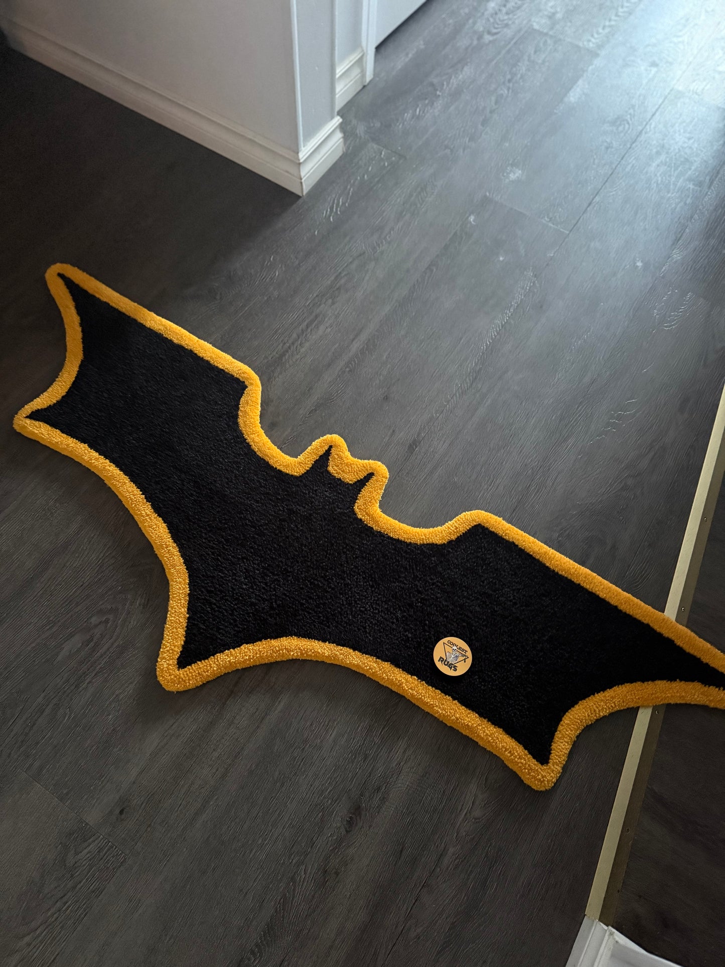 Bat logo custom rug