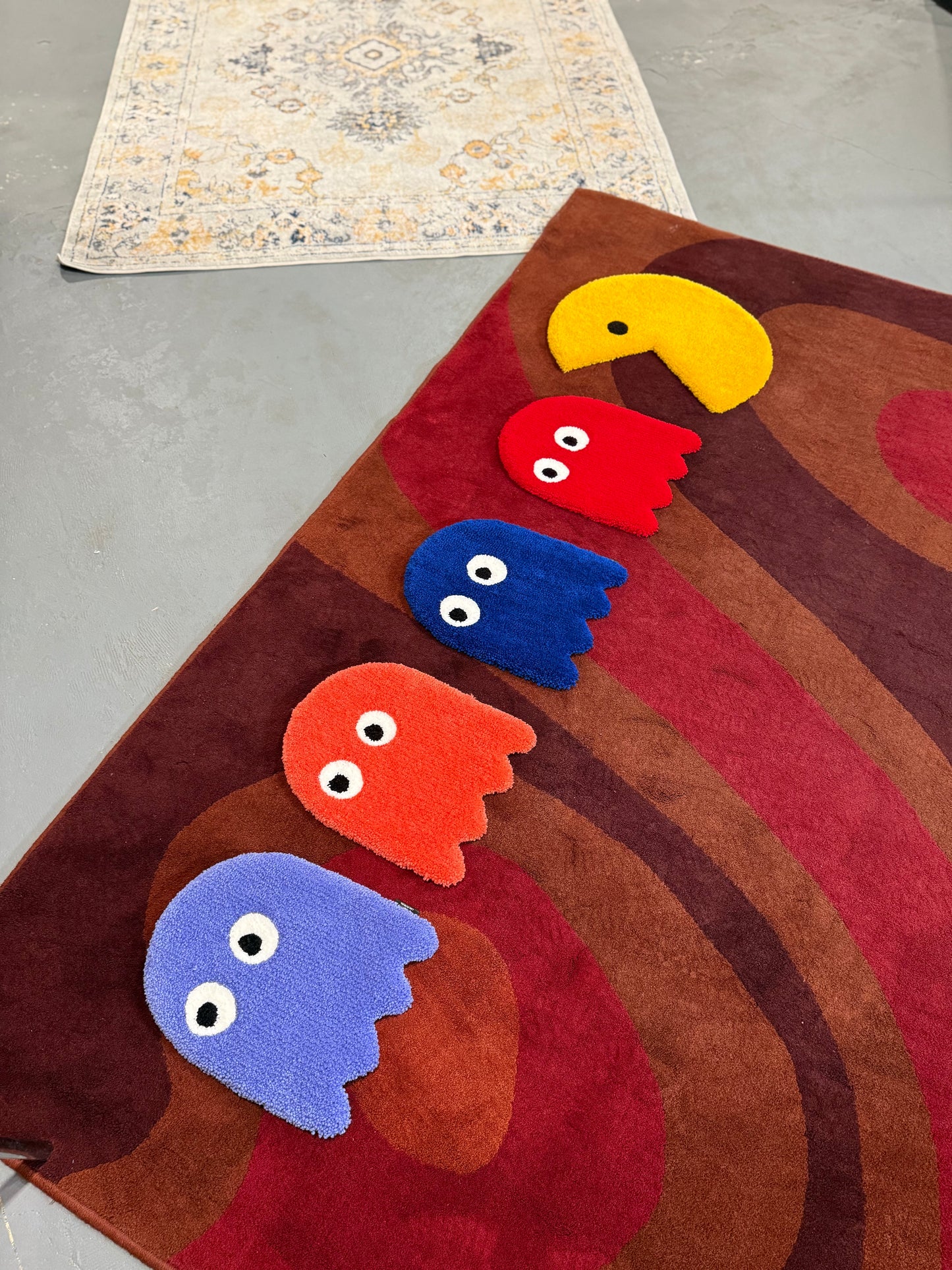 Pac-man custom rug set