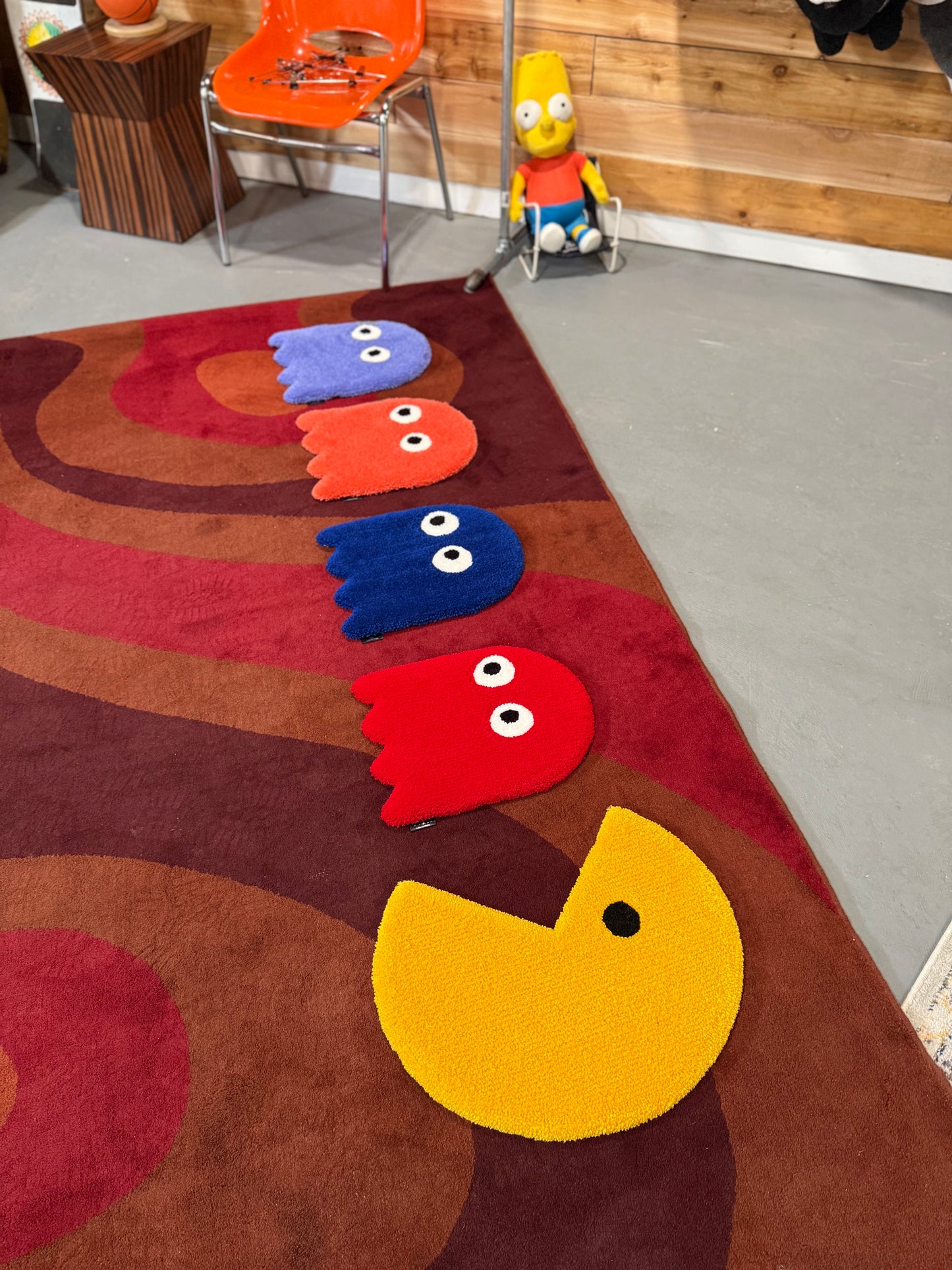 Pac-man custom rug set