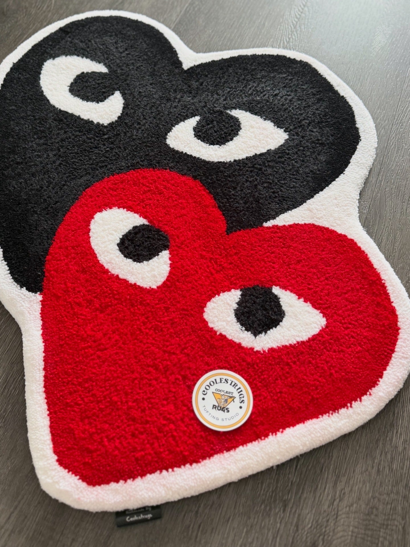 CDG double heart custom rug