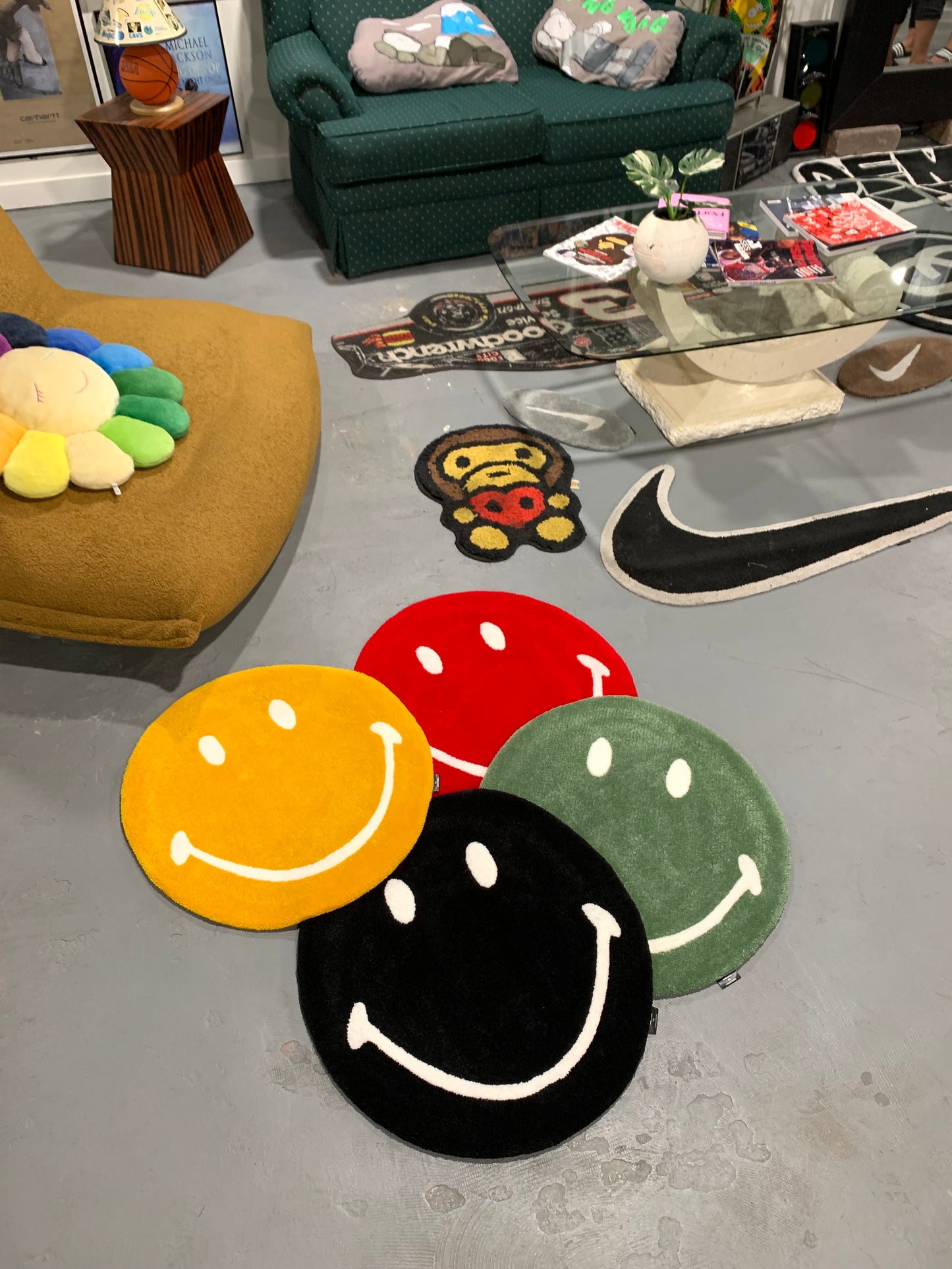 Happy custom rug