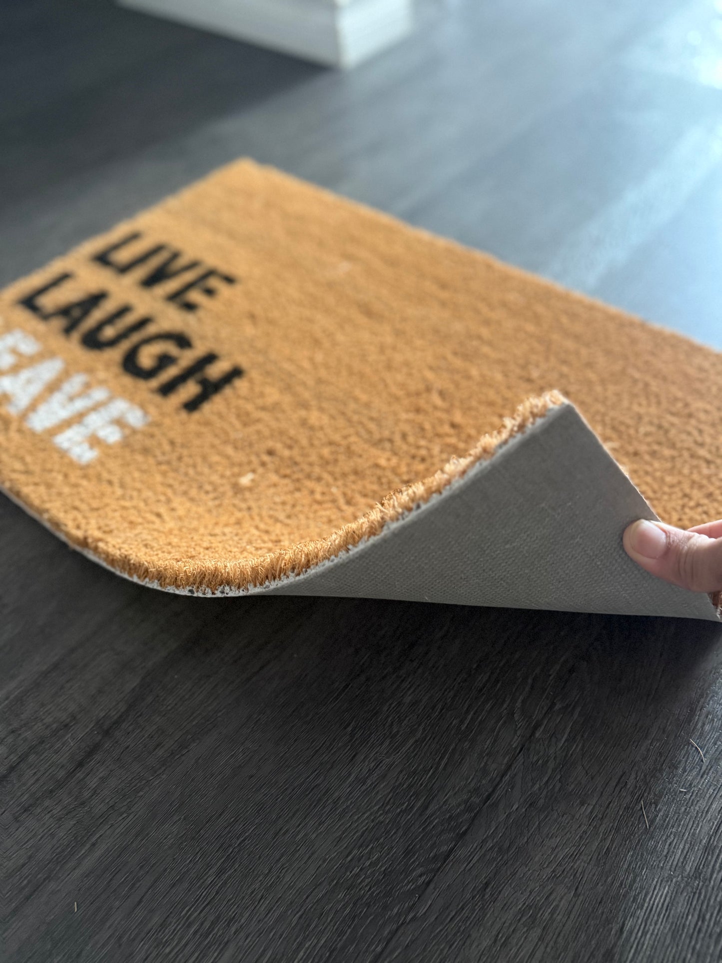 Live laugh LEAVE custom doormat