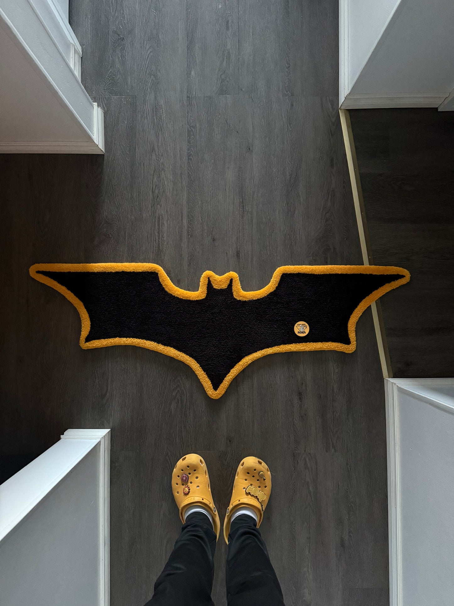 Bat logo custom rug