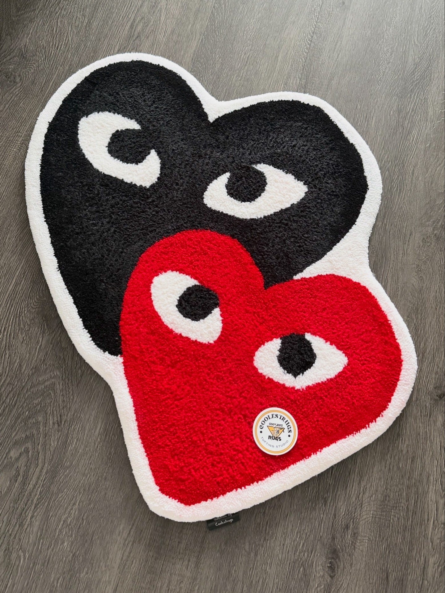 CDG double heart custom rug