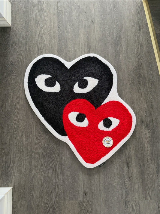 CDG double heart custom rug