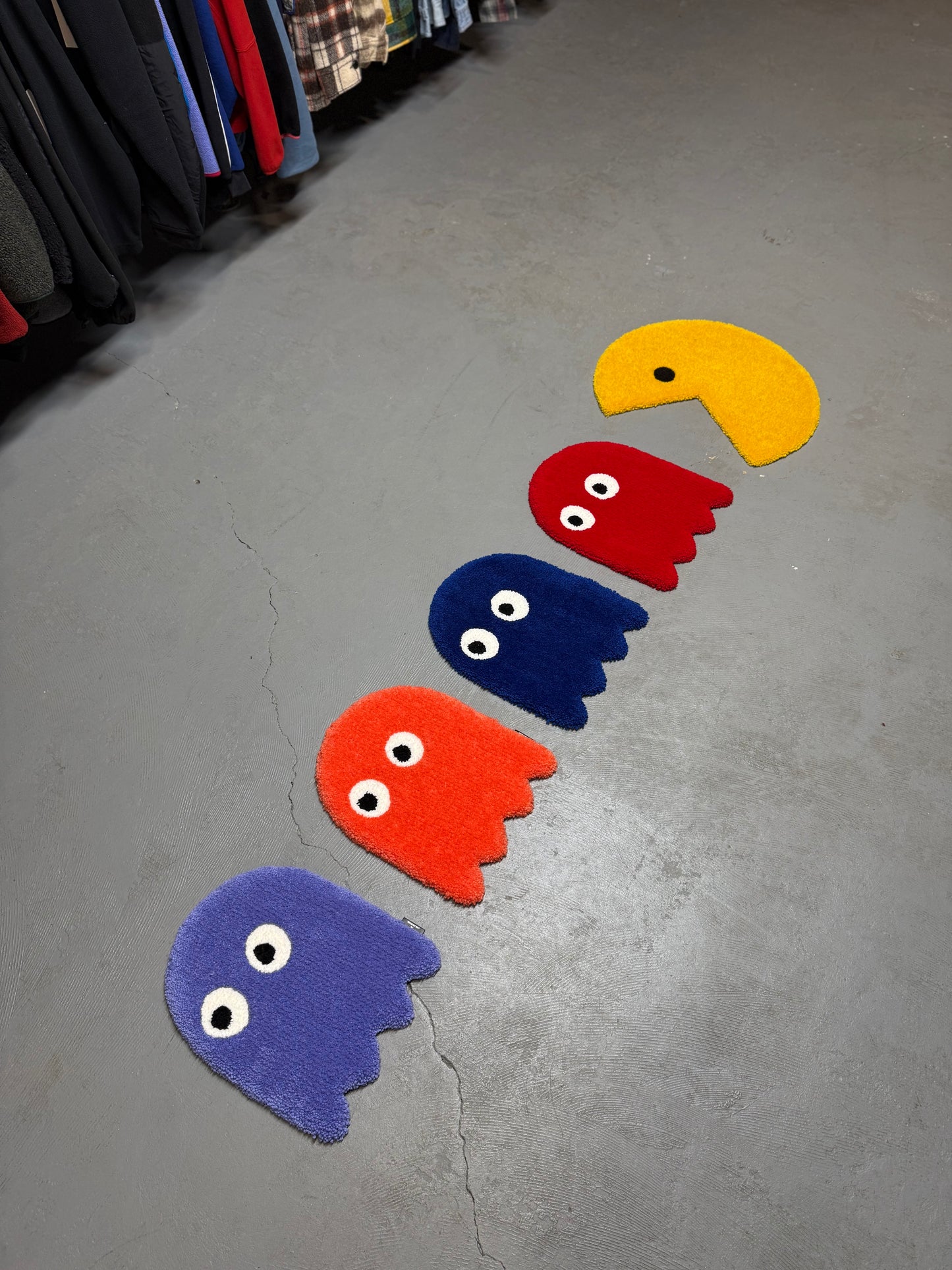 Pac-man custom rug set