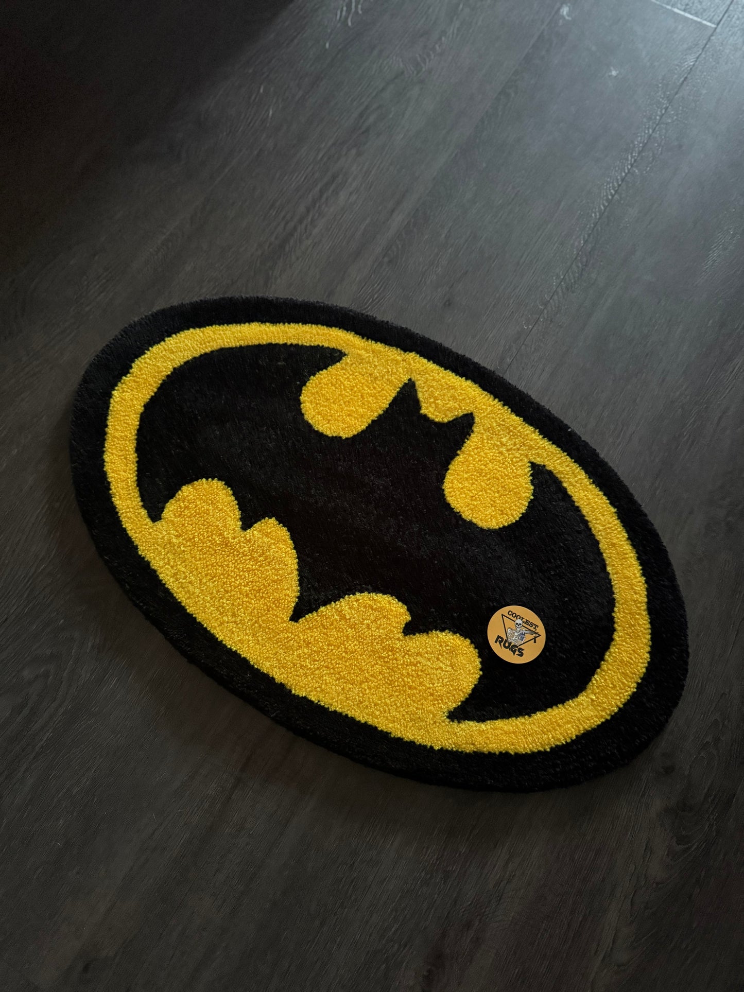 Superhero logo custom rug